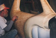Me airbrushing thousands of hairs on BullDozer